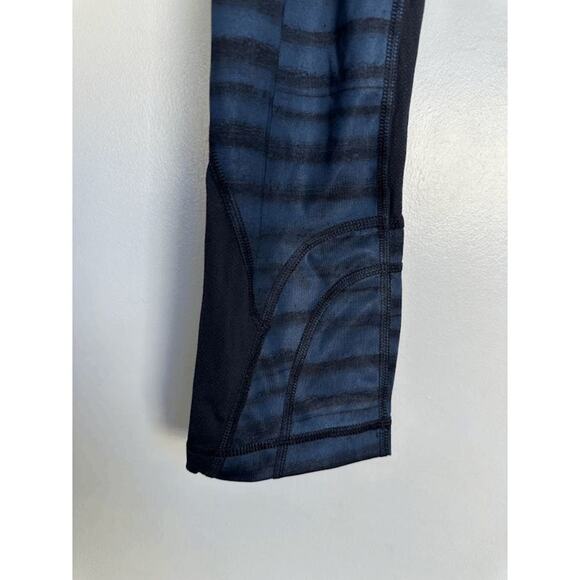 Lululemon Womens Navy Black Run Inspire Top Speed Crop Leggings Size 4 - Picture 6 of 12